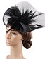 cheap Fascinators-Fascinators Tulle Kentucky Derby Horse Race Lady British With Feather Headpiece Headwear