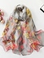 cheap Women&#039;s Scarves-Flower Summer Women Thin Style Scarf Bandana Soft Bandana Female Elegant Shawl Hijab Hairscarves Beach Scarf