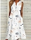 cheap Print Dresses-Women&#039;s Tank Dress Floral Print V Neck Midi Dress Daily Vacation Sleeveless Summer Spring