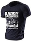 cheap Men&#039;s Graphic T Shirt-Father&#039;s Day papa shirts t shirts Men&#039;s T shirt Tee Graphic Tee Cool Shirt Letter Graphic Print Daddy Crew Neck Hot Stamping Street Vacation Short Sleeves Print Clothing Apparel Designer Basic