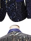 זול חליפות טוקסידו-טוקסידו לנשף דיסקו לנשף כחול רויאל 2 חלקים פייטים צבע שיפוע חריץ בגזרה דקיקה בכושר בעל שלושה כפתורים חד חזה 2024