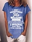 preiswerte T-Shirts für Damen-Damen T Shirt Buchstabe Text Täglich Wochenende Bedruckt Schwarz Kurzarm Basic Rundhalsausschnitt