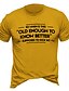 Недорогие Мужская графическая футболка-Буквы Графические принты Черный Желтый Розовый Футболка Повседневный стиль Муж. Графика Смесь хлопка Рубашка Классический Современный современный Рубашка Короткие рукава Удобная футболка