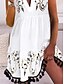 cheap Midi Dresses-Women&#039;s Casual Dress Tank Dress Summer Dress Print Tassel Fringe Ruched V Neck Mini Dress Active Fashion Outdoor Street Sleeveless Loose Fit White Summer Spring S M L XL