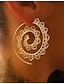 cheap Earrings-european and american new oval spiral earrings exaggerated swirl gear shape heart shape retro ear jewelry wholesale