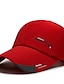 cheap Men&#039;s Hats-Men&#039;s Baseball Cap Black Red Polyester Pure Color Simple Outdoor Outdoor Dailywear Letter Windproof Breathable Ultraviolet Resistant Sports