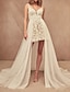 cheap Wedding Dresses-Sparkle &amp; Shine Wedding Dresses A-Line Separates Separates Court Train Sequined OverSkirts Bridal Gowns With Solid Color 2024