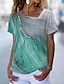 preiswerte T-Shirts für Damen-Damen T Shirt Graphic Bedruckt Täglich Wochenende Basic Kurzarm V Ausschnitt Rosa