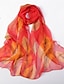 cheap Women&#039;s Scarves-1pcs Colored Leaves Women Elegant Chiffon Georgette Bandana Scarf Summer Beach Travel Sun Protection Thin Soft Hijab