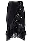 tanie Gotyk-zestawy z bluzką spódnica koronkowy choker naszyjnik 3 szt. damski gotycki średniowieczny steampunk retro vintage pirat wiking stroje moda codzienna