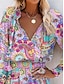baratos Vestidos Estampados-Mulheres Estampado Cashemere Tribal Patchwork Imprimir Decote V Minivestido Étnico Diário Manga Longa Verão Primavera