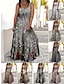Χαμηλού Κόστους Plus Size Casual Φορέματα-Γυναικεία Μεγάλα Μεγέθη Καμπύλη Καθημερινό φόρεμα Φόρεμα ριχτό από τη μέση και κάτω Φόρεμα με λεπτή τιράντα Φλοράλ Πεταλούδα Μακρύ φόρεμα Αμάνικο Στάμπα Τιράντες Ρομαντικό Καθημερινά Ροζ Ανοικτό Λευκό