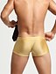 baratos Roupa Interior &amp; Meias para Homem-Homens 1 PC Cueca Boxer Cuecas Slip Imprimir Elastano Poliéster / Algodão Lavável Confortável Frases e Citações Cintura Baixa Prata Dourado