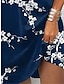 Χαμηλού Κόστους Print Φορέματα-Γυναικεία Σλιπ Φόρεμα Φλοράλ Στάμπα Τιράντες Μίνι φόρεμα Καθημερινά Κοντομάνικο Καλοκαίρι Άνοιξη