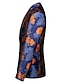 cheap Blazer&amp;Jacket-Men&#039;s Party Blazer Regular Regular Fit Floral Single Breasted One-button Blue Orange 2024