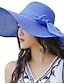 abordables Sombreros de mujer-1 Uds. Sombrero de paja con lazo grande de 5,5 pulgadas para mujer, sombrero de playa enrollable plegable grande flexible, sombrero para el sol upf 50