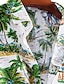 preiswerte Sommer-Hawaii-Hemden für Herren-Herren Hawaiihemd Sommerhemd Knopfhemd Sommerhemd Lässiges Hemd Strandhemd Grün Kurzarm Blumen / Pflanzen Hemdkragen Outdoor Ausgehen Bedruckt Bekleidung Strassenmode Stilvoll Brautkleider schlicht