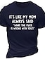 cheap Men&#039;s Graphic T Shirt-Letter Graphic Prints Family Heather Gray Black Navy Blue T shirt Tee Graphic Tee Men&#039;s Graphic Cotton Blend Shirt Basic Modern Contemporary Shirt Short Sleeves Comfortable Tee Street Vacation Summer