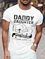 cheap Men&#039;s Graphic T Shirt-Father&#039;s Day papa shirts Dad And Daughter Mens Graphic Shirt Prints Daddy Family Black White Yellow Tee Cotton Blend Basic Modern Contemporary Short Sleeves Best Friends For Life T-Shirt Blue