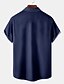 voordelige heren overhemd met knopen-Voor heren Overhemd Zomer overhemd Normaal shirt Bowlingshirt Overhemd met knopen Paars Korte mouw Gestreept Revers Vakantie Straat Afdrukken Kleding Polyester Modieus Jaren &#039;50 Vrije tijd