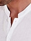 Χαμηλού Κόστους Βαμβακερό Λινό Πουκάμισο-Ανδρικά λινό πουκάμισο Καλοκαιρινό πουκάμισο Πουκάμισο παραλίας Λευκό Πράσινο Ανοικτό Θαλασσί Μακρυμάνικο Σκέτο Γιακάς Ανοιξη καλοκαίρι Χαβανέζα Αργίες Ρούχα