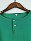billige Casual T-shirts til mænd-Herre T-shirt Henley-skjorte T-Shirts Lang ærmet skjorte Vanlig Henley Normal Langærmet Tøj Klassisk Muskel Stor og høj
