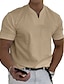 ieftine Tricouri casual pentru bărbați-Bărbați Tricou Tee Top Simplu În V Vacanță Ieșire Manșon scurt Buton Buzunar frontal Îmbrăcăminte Modă Designer De Bază