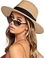 billige Stråhatte-1 stk dame herre strå panama hat med bred skygge fedora sommer strand solhat stråhat til kvinder