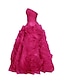 Χαμηλού Κόστους Φορέματα Χορού Αποφοίτησης-Γραμμή Α Φορέματα χορού Λουλουδάτο Φόρεμα Επισκέπτης γάμου Κουινσανέρα Μέχρι τον αστράγαλο Αμάνικο Στράπλες Τούλι Εξώπλατο με Πιασίματα 2024