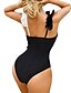 cheap One-piece swimsuits-Women&#039;s Swimwear One Piece Normal Swimsuit Ruffle Color Block Black Bodysuit Bathing Suits Sports Holiday Summer