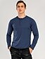 billige Casual T-shirts til mænd-Herre T-shirt Henley-skjorte T-Shirts Lang ærmet skjorte Vanlig Henley Normal Langærmet Tøj Klassisk Muskel Stor og høj