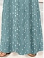 Χαμηλού Κόστους Print Φορέματα-Γυναικεία Μακρύ Φόρεμα Μάξι Φόρεμα Καθημερινό φόρεμα Φόρεμα σε γραμμή Α Φόρεμα εκτύπωσης Γραφική Κομψό στυλ street Καθημερινό Καθημερινά Αργίες Διακοπές Κουμπί Τσέπη Κοντομάνικο Λαιμόκοψη V Φόρεμα