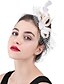 cheap Fascinators-Fascinators Flax Wedding Kentucky Derby Lady Retro With Feather Tulle Headpiece Headwear