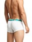 abordables Boxers homme-Homme 1 PC Sous-vêtements boxeurs Slips Imprimer Spandex Mélange polyester / coton Lavable Confortable Mosaïque camouflage Taille Basse Noir Blanche