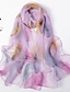 tanie Chusty damskie-1 sztuk kolorowe liście kobiety elegancka szyfonowa żorżeta chustka szalik letnia plaża podróże ochrona przed słońcem cienki miękki hidżab
