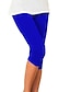 billige Leggings-Dame Yoga Bukser Solbeskyttelse Mavekontrol Balleløft Høj Talje Yoga Fitness Gym Træning Capri Tights Underdele Lilla Sort Hvid Sport Sportstøj Høj Elasticitet Tynde