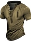 abordables T-shirts décontractés pour hommes-Homme T shirt Tee Chemise Henley Shirt Plein Mao Extérieur du quotidien Manche Courte Zip sur le devant Vêtement Tenue Mode Design Décontractées