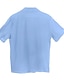 preiswerte Baumwoll-Leinenhemd-Herren Guayabera Hemd leinenhemd Sommerhemd Strandhemd Schwarz Weiß Leicht Blau Kurzarm Glatt Umlegekragen Sommer Outdoor Strasse Bekleidung Button-Down
