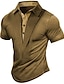 billige Casual T-skjorter for menn-Herre Henly-skjorte Grafiske T-skjorter Kul skjorte عادي Henley Gate Feriereise Kortermet Klær Mote Designer Grunnleggende