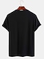Недорогие мужские базовые футболки больших размеров-Муж. Большие размеры Большой высокий Мужские топы Футболка Футболки &quot;Круглый вырез &quot;&quot;под горло&quot;&quot;&quot; Черный Белый Темно синий Короткие рукава на открытом воздухе На выход Классический Полотняное плетение