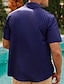 voordelige heren overhemd met knopen-Voor heren Overhemd Zomer overhemd Normaal shirt Bowlingshirt Overhemd met knopen Paars Korte mouw Gestreept Revers Vakantie Straat Afdrukken Kleding Polyester Modieus Jaren &#039;50 Vrije tijd