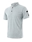 cheap Men&#039;s Casual T-shirts-Men&#039;s Henley Shirt Number Standing Collar Casual Daily Short Sleeves Button Clothing Apparel Streetwear Stylish Modern