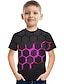 ieftine tricouri 3d pentru băieți-Copii Băieți Tricou Manșon scurt Imprimare 3D Grafic 3D Print Bloc Culoare Crewneck Unisex Galben Deschis Albastru Lac Bleumarin Copii Topuri Vară De Bază Șic Stradă Amuzant 3-12 ani / Sport
