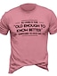 cheap Men&#039;s Graphic T Shirt-So When Is This Old Enough To Know Better Supposed Kick In T-Shirt Mens 3D Shirt For Birthday | Green Winter Cotton | Letter Graphic Prints Black Yellow Pink Tee Casual Style Men&#039;S Blend Basic Modern