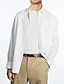 cheap Men&#039;s Dress Shirts-Men&#039;s White Dress Shirt Button Up Smart Shirt Non Iron Wrinkle-Free Long Sleeve Shirt 100% Cotton White Blue Business Formal Work Daily Wear