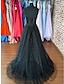 cheap Prom Dresses-A-Line Prom Dresses Glitter Black Dress Wedding Dresses Formal Gothic Dress Floor Length Sleeveless Sweetheart Spaghetti Tulle with Slit 2024