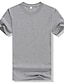 billige Casual T-skjorter for menn-Herre T skjorte Helfarge Rund hals Dagligdagstøy Klær Klassisk &amp; Tidløs