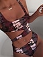 cheap One-piece swimsuits-Women&#039;s Swimwear One Piece Normal Swimsuit Cut Out Solid Color Tie Dye White flowers Black and Rose Black White Red Bodysuit Bathing Suits Sports Beach Wear Summer