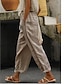 cheap Casual Pants-Women&#039;s Pants Trousers Faux Linen Dark Grey Camel White Fashion Casual Daily Side Pockets Ankle-Length Comfort Plain S M L XL 2XL