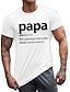 halpa Miesten graafinen T -paita-isänpäivä papa paidat kirjaingrafiikkaprintit isä viini musta valkoinen t-paita t-paita graafinen t-paita miesten graafinen puuvillasekoitus paita perus moderni nykyaikainen paita lyhyet hihat mukava